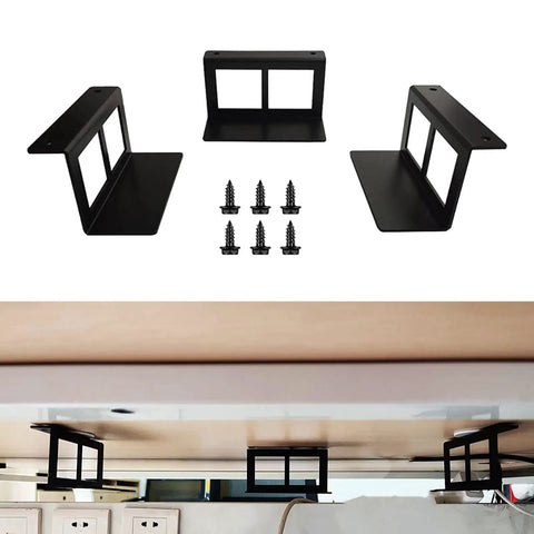 Sleek Under Desk Laptop Mount Bracket Featuring Heavy Iron Screwin Notebook Holder Set for workspace organization and support.