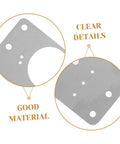 Close-up of Stainless Steel 6 Piece Hinge Repair Kit for Cabinet Doors with fixing plates showing material and hole details.