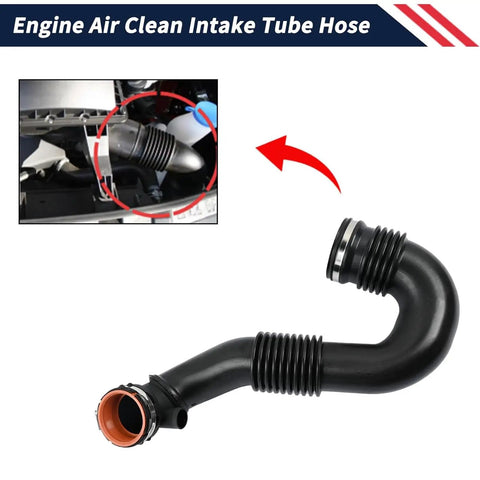 Quality Air Inlet Hose Assembly Replacement For Repair Shops DIY Car Owners Ribbed Curved Body Side Port Engine Bay Service Upgrades Easy Install Single Hose Package Built Tough Rock Solid Save Labor Fix It Yourself Today in black ABS and metal