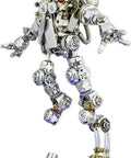 3D Space Rabbit Metal Puzzle Kit For Adults With Lights, Astronaut Mechanical Model on black base display