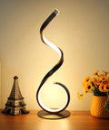 Spiral LED Table Lamp 10W With 3 Color Temperatures Dimmable Nightstand Desk Light For Living Room Bedroom Office Kids Room