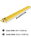 Heavy Duty Forklift Extension, 84 Inch Pallet Fork Extenders With 5.5 Inch Width, showing calibrated dimensions for accurate fitting.