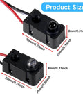 Ultra Fast Infrared Break Beam Sensor Kit with 5mm LEDs, product size specifications, black sensor modules, dimensions labeled.