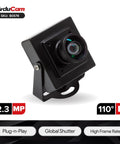 2.3MP USB Camera Module With No Lag Global Shutter And 110 Degree Wide Angle Lens For Crisp 1080p At 90fps High Speed USB 2.0 UVC Webcam Compatible With Windows Linux Android And Mac OS front view
