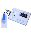 Dead Nuts Accurate Digital Surface Roughness Tester Portable Profile Gauge For Metal Wood Plastic Hella Easy Backlit Display showing readings.