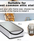 Attic Stairs Insulation Cover Kit For Pull Down Attic Door In Garage 25 By 54 By 11 Inches All Year Airtight Seal Draft Stopper