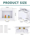 Dimensions of Pack of 2 Washing Machine Outlet Boxes With One Half Inch Pex Crimp Inlet To Three Quarter Inch MHT Outlet shown