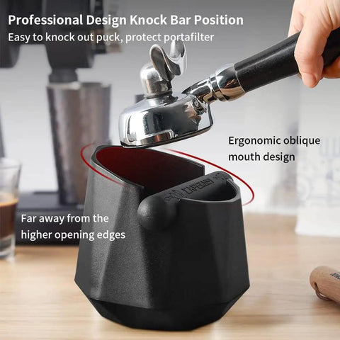 Diamond Shape Mini Espresso Knock Box For Home Use with ergonomic design and easy coffee grounds disposal.