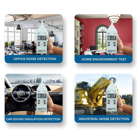 Pro Grade Class 1 Sound Level Meter for precise decibel readings from 30 to 130 dB ideal for classrooms and vehicle noise tests