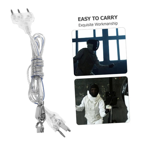 Pro Grade Fencing Mask Connector Cable Clear Cord For Foil And Sabre Training Gear Lightweight Durable Equipment