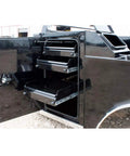 Open compartment showing installed 20 Inch Soft Close Heavy Duty Drawer Slides With Full Extension 3-Fold Ball Bearing
