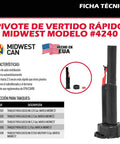 Fuel Can Spout Kit for Midwest Can Gas Diesel and Kerosene Containers Spill Proof Design CARB Approved Fast Flow