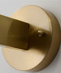 Mid Century Modern Indoor 3 Light Globe Wall Sconce With Smoke Gray Glass Shade And Brushed Brass Finish base detail