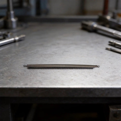 Durable Manual PVC Wire Tube Spring Bender Tool For Smooth Pipe Bending On 16Mm To 32Mm Conduit on metal workbench.