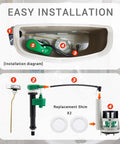 3 Inch Toilet Flush Valve Repair Kit Universal Fit For Most One Piece Toilets No Fuss Easy Install diagram with parts labeled