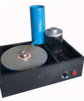 Kickass Mini Gemstone Faceting Machine With Easy Speed Controls And A Quiet Copper Motor A top-down view showing the polishing disk and motor.