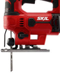 Knock Out Messy Edges Quick With This Rock Solid 5 Amp Corded Jig Saw showing side view with metal base and blade for clean cuts.