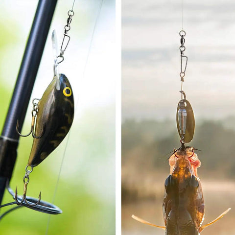 Beefy Snap Swivels With Ball Bearing Free Rotation Black Nickel Barrel Swivels For Saltwater And Freshwater Fishing Copper Body Stainless Steel Safety Snap Size Five 20 Pcs on fishing lures
