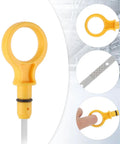 Professional Double Hole Engine Oil Dipstick Replacement OEM CJ5Z6750A shown with measuring hole and handle details