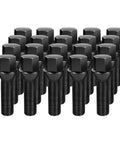 Upgrade Your Rig With These Slick Extended Lug Bolts Featuring M12x1.5 Thread And Sixty Degree Conical Seat Designed For Aftermarket Wheels With Spacers To Securely Mount Your Bmw M3 M5 M6 X1 Z3 1 Series Three Series, 20-piece black forged set.