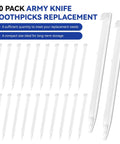 20 Pack Toothpicks Replacement For Swiss Army Knife 1.73 Inch 44mm Multitool Accessory Backup Kit Clear Toothpicks For Everyday Carry And Quick Fixes For Home And Camping Use, clear nylon inserts