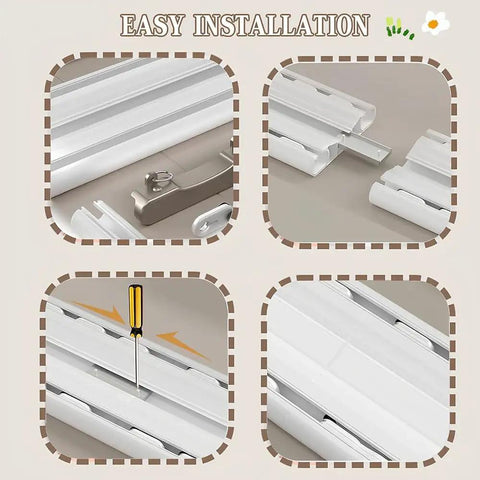 Installation guide for Heavy Duty Dual Aluminum Sliding Door Track With Hella Smooth Gliding Rails for ceiling-mounted barn doors.