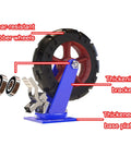 Heavy Duty 12 Inch Fixed Caster Wheel Set Of 4 With Solid Rubber Puncture Proof Wheels