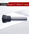 C1 ER32 4 Inch Straight Shank Tool Holder Collet Chuck For CNC Lathe And Milling Machines, Hardened DN65 Steel