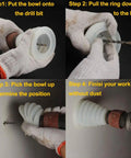 Rubber Scalable Dust Cover For Electric Hammer Drill and Impact Drill Ash Bowl Dustproof Shield installation steps