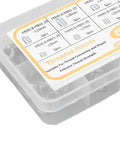 Ultimate 50-Piece Stainless Steel Threaded Inserts For M5x0.8 Repair Kit To Fix Stripped Threads And Restore Fastening Power On Metal Or Plastic Parts With Rust Proof Precision For Any Gnarly Industrial Job. plastic case with M5x0.8 stainless steel threaded inserts