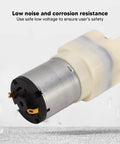 Close-up of Top Shelf Dc Micro Air Pump And Mini Vacuum Module Rated From 3.7 To 24 Volts, showing quiet operation and design.