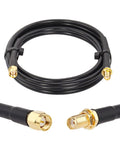SMA Male to SMA Female Coax Cable 6 Foot RG58 Low Loss RF Extension for SDR Ham Radio GPS ADS B 3G 4G LTE Antennas and More
