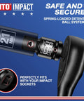 Two Piece 3/8 Inch Female To 1/2 Inch Male Impact Socket Adapter Set For Heavy Duty Wrench Transfers And Garage Grinds Boss Grade Chrome Moly Steel Toughness For Real Pros And Weekend Warriors Seeking No Sweat Torque Transfer with spring-loaded detent ball system.