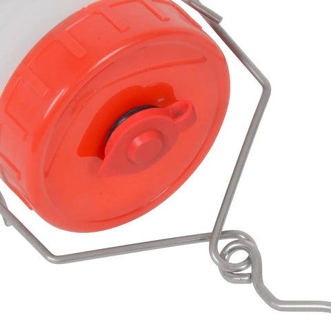 Close-up of Auxiliary Fuel Tank 1L Ventilated For Small Engine Maintenance And Carburetor Tuning, featuring cap and hanger