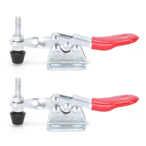 Heavy Duty Toggle Clamp 2 Pack Hold Down Fixture With Quick Clamping Tool For Welding Electronics And Equipment Installation 30 Kg Holding Capacity Sturdy Iron And Plastic Construction Ergonomic Handle
