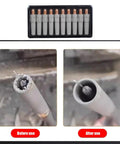 10Pcs Welding Torch Tips Set Pro Grade Copper Tips 0.8/1.0/1.2mm M6x40mm High Conductivity Nozzles before and after use comparison