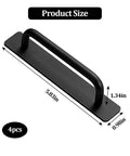 Self Stick Cabinet Handles 4 Pack No Drill Drawer Pulls For Cabinets And Closets Durable Aluminum Alloy With Super Strong Adhesive Tape Easy Install For Kitchen Bath Remodel And Furniture Makeover, 5.83in