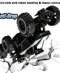 Six Wheel All Terrain Ride On Toy Vehicle With Spray Color Finish Durable Plastic Construction And Smooth Rolling Wheels For Off Road Fun Kids And Collectors Great Gift Idea Easy Grip Handles And Long Lasting Performance upside down demonstrating impact resistance