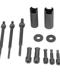 Heavy Duty Seal Puller Extractor Kit With Slide Hammer Pilot Insert To Remove Inner Bearing Seals 9mm To 23mm For Sleeve Bearings Great For Daily Repairs On Machines You Need Reliable Tools To Finish Work Fast No Part Damage Or Slowing Your Grind. 10-piece steel bearing puller set with slide hammer and sleeves