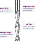 Pro Grade Five Piece Up Cut Spiral Router Bits Set With One Quarter Inch Shank And One Quarter Inch Cutting Diameter large bit close-up