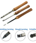 Rugged Woodturning Carbide Lathe Tool Set Of 3 With 6 Carbide Inserts Tool Heads Rougher Detailer Finisher For Pro Grade Wood Turning
