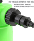 Close-up of Battery Water Filler Jug With Auto Shutoff Nozzle 2 Liter Distilled Water Bottle For Lead Acid Batteries