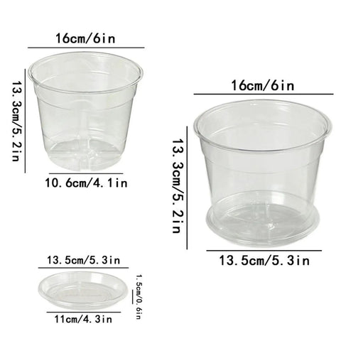 Dimensions of 10 Piece Reusable Flexible Nursery Pots With Drainage For Indoor And Outdoor Gardening Great For Yard Balcony Patio Backyard
