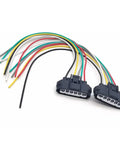 2-Pack 6-Way Throttle Body Pigtail Connector Kit, 6 Pin TPS Sensor Harness, Plug and Play Repair for Cars and Trucks, OEM Replacement 9098011858, Black Durable shown with colorful wires