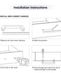 Installation guide for 25 Pack 4 Inch Gold Cabinet Pulls Brushed Brass Square Hardware For Kitchen Cabinets And Drawers 102mm Center To Center
