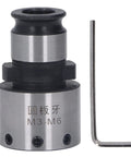 Sturdy Round Die Collet Chuck For Tapping Milling Works Securely Holds M3 M6 Dies With Hex Wrench Blackened Carbon Steel Tool