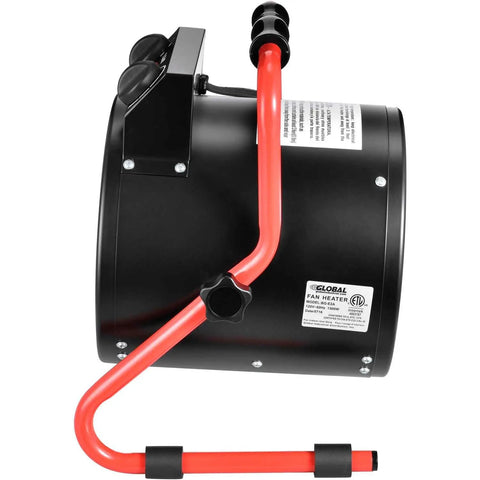 Side view of Portable Electric Space Heater With Built In Thermostat And Ergonomic Handle 1500 Watt 5120 BTU 120V Compact