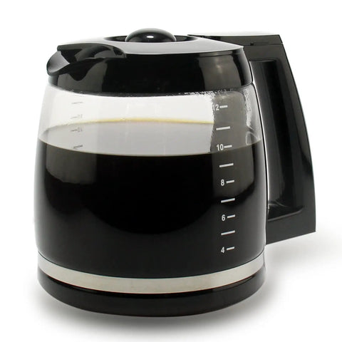 12 Cup Replacement Glass Carafe For A Bunch Of Popular Coffee Makers Fits CHW 12 CHW 12P1 DCC 1100 BK with black handle