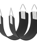 Two Pack Swing Seats With Metal Triangle Ring 30.4 By 5.9 Inch Supports 300 Lb Heavy Duty Replacement For Outdoor Playground Trees Backyard Kids And Adults Black