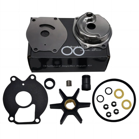 Mercury Marine Water Pump Repair Kit for 2 Stroke 15 To 25 HP And 4 Stroke 9.9 To 15 HP Outboards with housing and gasket